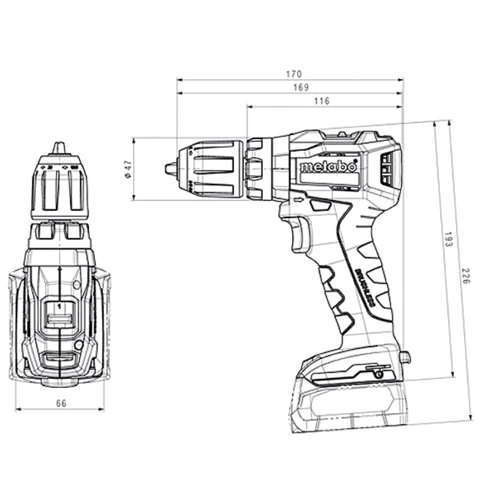 Шуруповерт Metabo PowerMaxx SB 12 BL (601077500): Тип інструмента дрель-шуруповерт