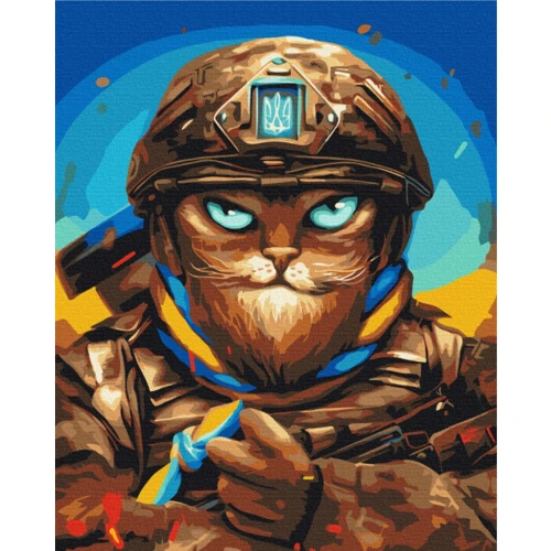 Картина по номерам Brushme Мужественный Котик ©Марианна Пащук 40х50 см (BS53248)