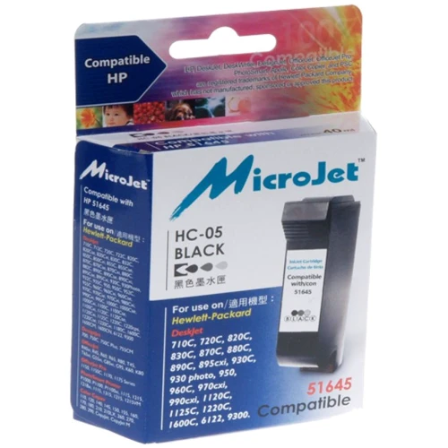 Картридж MicroJet для HP №45 Black 850C / 1100C / 1600C (HC-05)