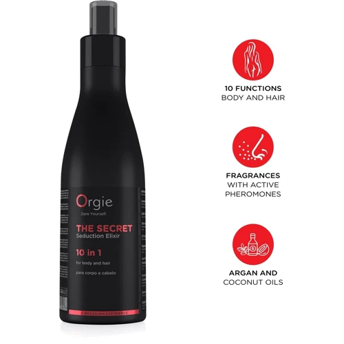 Лосьон с феромонами для тела и волос Orgie – The Secret Seduction Elixir 10 in 1 (200 мл), для нее
