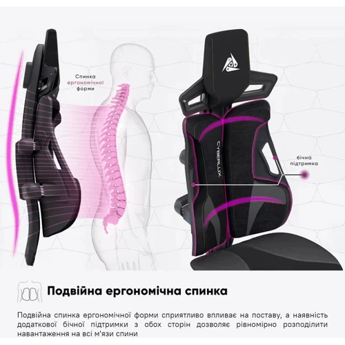 Геймерское кресло Cyberlux V10 Fabric Black (арт. GM -V10 FB) фото 9
