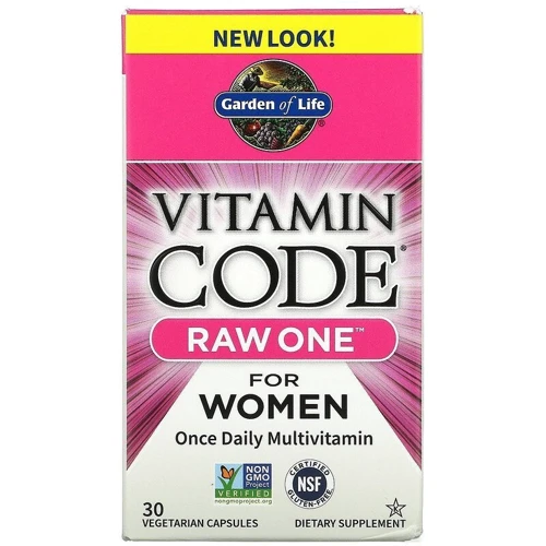 Garden of Life Vitamin Code Raw one for women Сырые Мультивитамины для женщин 30 вегетарианских капсул: Форма выпуска Капсулы