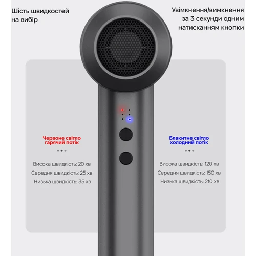 Фен INSPIRE KF-8185 grey: Мощность, Вт 300
