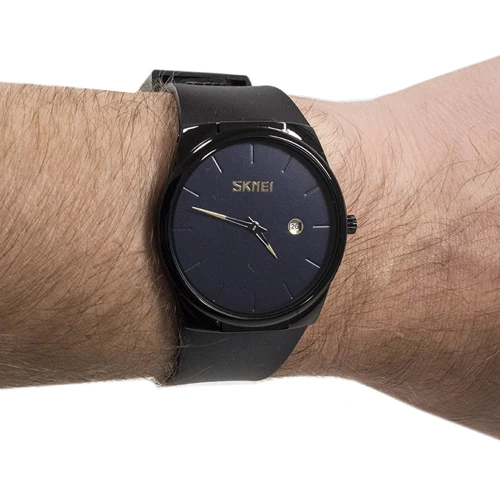 Наручний годинник Skmei 1509 Black Blue (1509BOXBKB): Механізм кварцовий