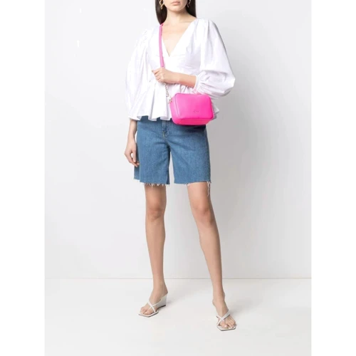 Жіноча сумка крос боді Furla Real Mini Camera Case фуксія (WB00243HSF000FX00010): Фактура матова, Зерниста