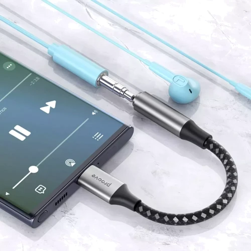 Адаптер Proove Adapter SoundMesh USB-C to jack 3.5mm Gray (ACSM00005201): Интерфейс подключения USB-C