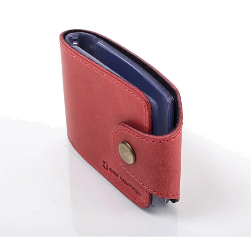 Жіноча візитниця DNK Leather червона (DNK-Cards-Hcol-H): Матеріал Натуральна шкіра