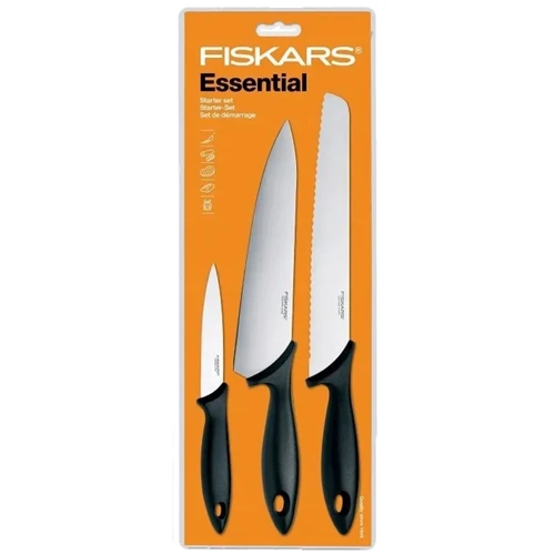 Набор кухонных ножей Fiskars Essential Starter 3 шт. (1023784): Наименование Набор кухонных ножей 3 пр.