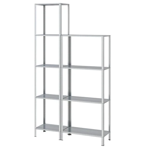 Стеллаж для дома улицы ІКЕА Hyllis 100х27х140-183 см Серый (s39401558)