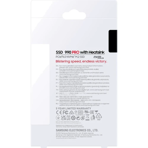 Samsung 990 PRO with Heatsink 4 TB (MZ-V9P4T0CW) UA фото 7