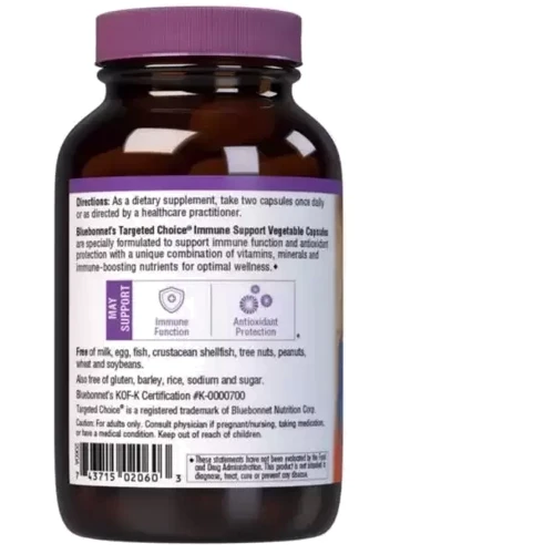 Bluebonnet Nutrition Immune Support Targeted Choice Иммунная поддержка 30 вегетарианских капсул: Пол Унисекс