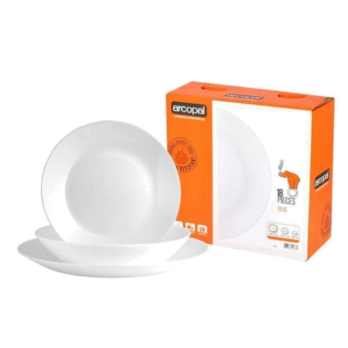 Столовый сервиз Arcopal Zelie 18 пр. (L4122): Материал Закалённое стекло