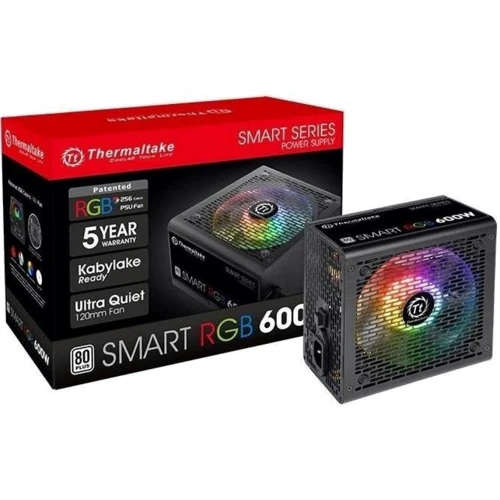 Блок питания Thermaltake Smart RGB 600W (PS-SPR-0600NHSAWE-1): Модульные (съемные) кабеля отсутствует