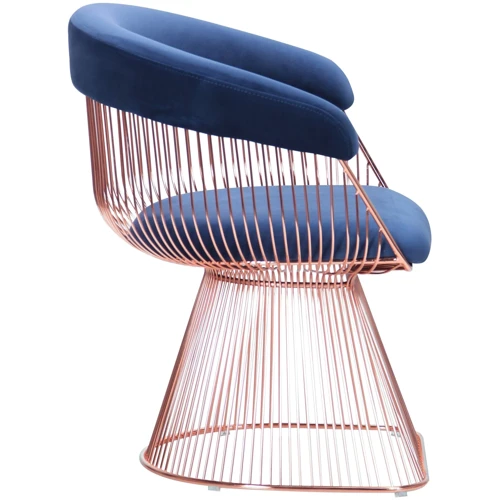 Крісло AMF Roller, rose gold, royal blue (545679): Матеріал каркаса металл