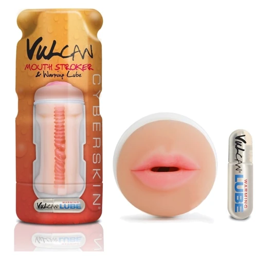 Мастурбатор Topco Sales Cyberskin Vulcan Mouth Stroker Warming Lube