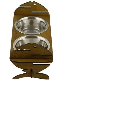 Миски на подставке Lucky Pet Fish 2x200 мл 32x15x16 см коричневые (4820224213613): Тип Миски
