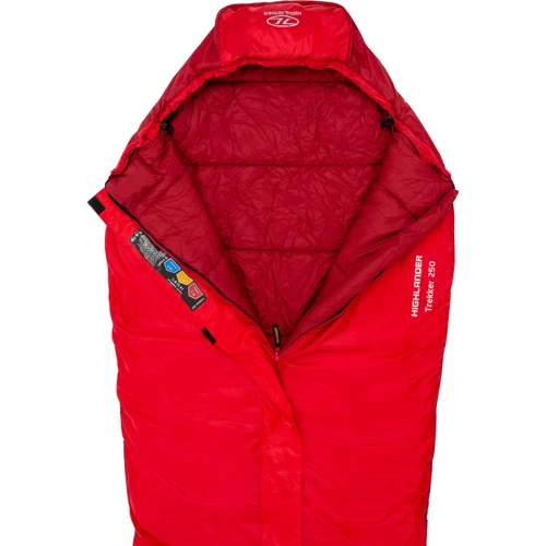Спальний мішок Highlander Trekker 250 Mummy / + 5 ° C Red: Довжина 220 см