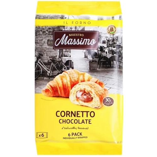 Круассаны Maestro Massimo Cornetto chocolate с шоколадным кремом 300 г (8050705434459)