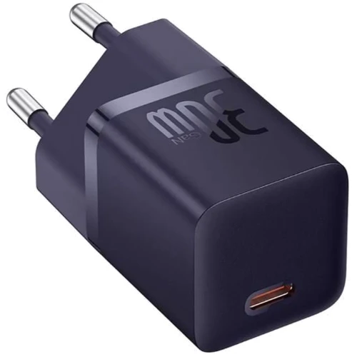 Зарядное устройство Baseus USB-C Wall Charger GaN5 mini 1C 30W with USB-C Cable Purple (P10110902523-00): Сила тока 2.4А и более