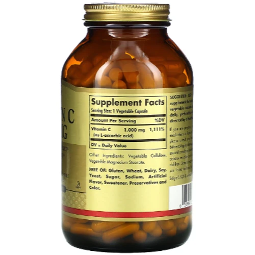 Solgar Vitamin C 1000 mg Солгар Вітамін С 250 капсул: Тип вітамін C