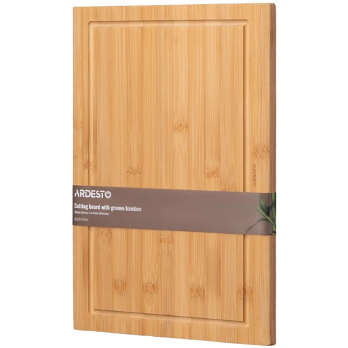 Дошка для нарізання Ardesto Midori з жолобом, 33х22х1.5см, бамбук (AR1433BA): Тип дошка кухонна