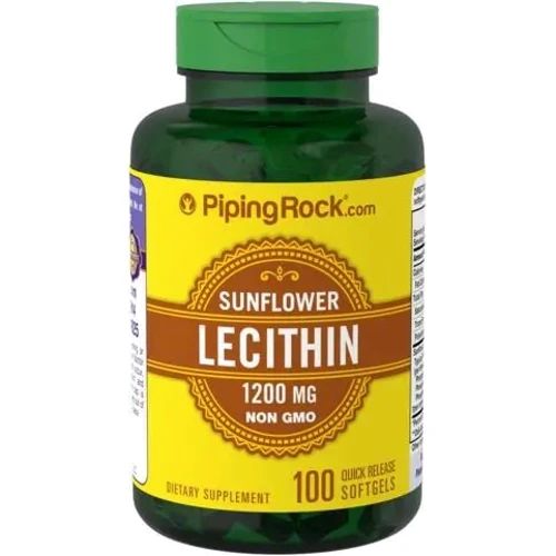 Piping Rock Sunflower Lecithin NON GMO 1200 mg 100 softgels Лецитин из подсолнечника БЕЗ ГМО