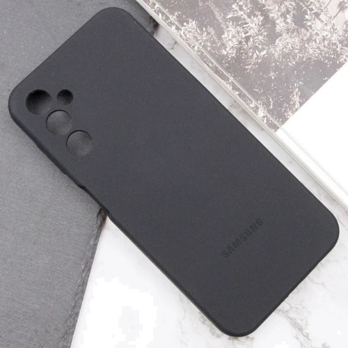 Чехол для телефонов Lakshmi Premium Silicone Case with Logo Full Camera Black for Samsung A256 Galaxy A25 5G: Цвет черный