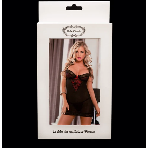 Страстная cорочка с кружевом - Dolce Piccante, One Size