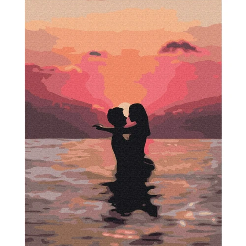 Картина по номерам Brushme Влюбленные на закате 40x50 см (BS37563)