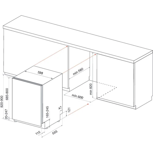Встраиваемая посудомоечная машина Whirlpool WIO 3T122 PS: Цвет белый