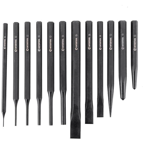 Набір зубил, кернерів та виколоток 12 шт Intertool HT-0289