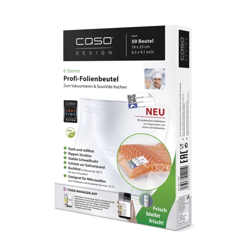 Вакуумні пакети CASO 16x23см, 50шт (1 201)