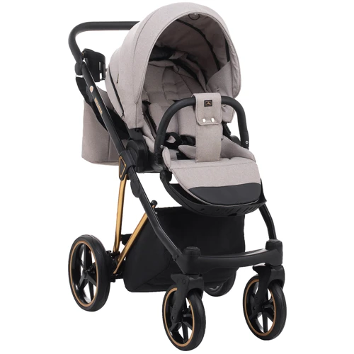 Коляска 2 в 1 Adamex Belissa Special Edidion (Gold) PS-608 капучино - капучино кожа (перфорация): Пол ребенка Унисекс