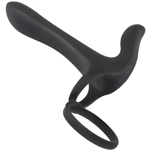 Насадка на пенис с эрекционным кольцом Orion Black Velvets Couple's Vibrator