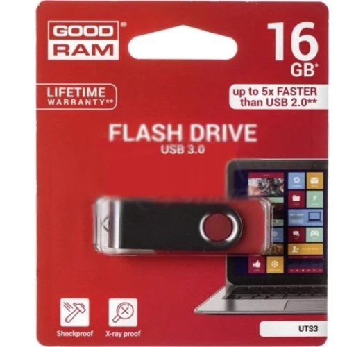 

Goodram 16GB UTS3 Twister Usb 3.0 Red (UTS3-0160R0R11)
