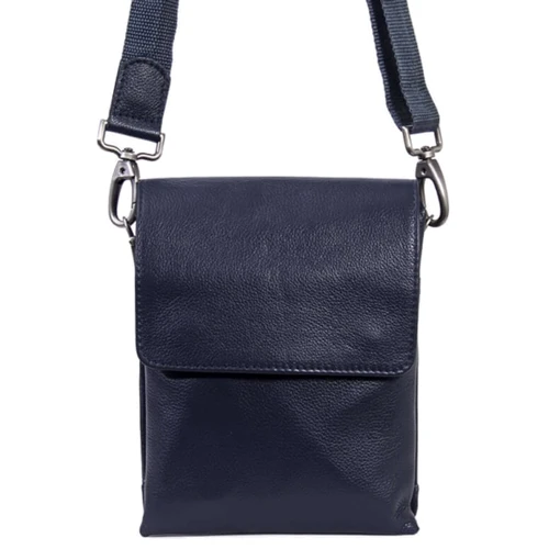 Мужская сумка планшет Borsa Leather синяя (104260-blue)