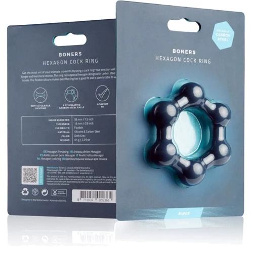 Эрекционное кольцо Boners Hexagon Cock Ring