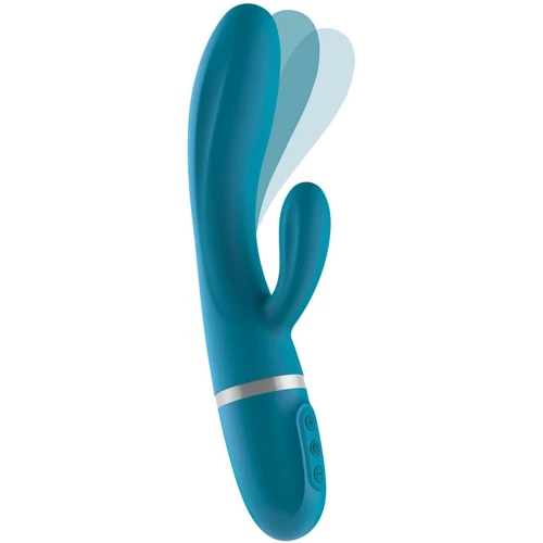 Вибратор-кролик Liebe Bend It Plus Ocean Blue, гибкий, 2 мотора, 10 режимов