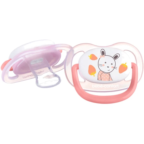 Пустушка Bebe Confort Physio Air силіконова, 2 шт, 0/6 міс рожева з жовтим (3104201910)