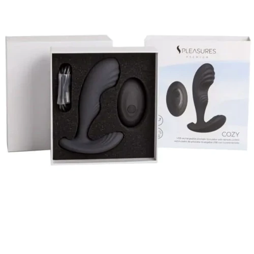 Вибромассажер простаты S Pleasures Premium Cozy, черный