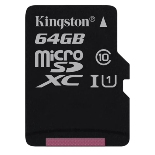 Карта памяти Kingston 64GB microSDXC Class 10 UHS-I U1 + adapter (SDCS/64GB)