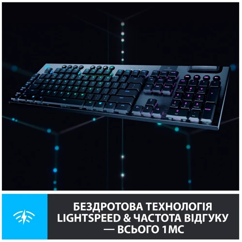 Клавіатура Logitech G915 Lightspeed RGB Wireless RGB GL Linear UA Black (920-008962) фото 10