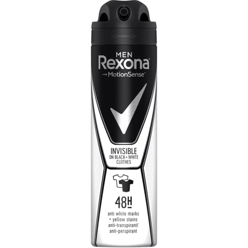 Rexona Men MotionSense invisible on black+white clothes Антиперспірант-спрей 150 ml