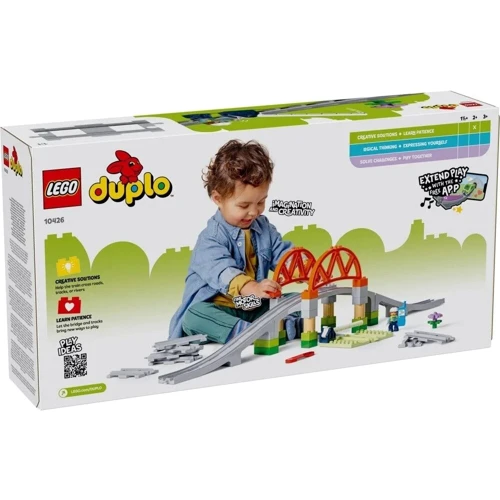 Конструктор LEGO DUPLO Дополнительный набор. Железнодорожный мост и пути 42 детали (10426): Серия DUPLO