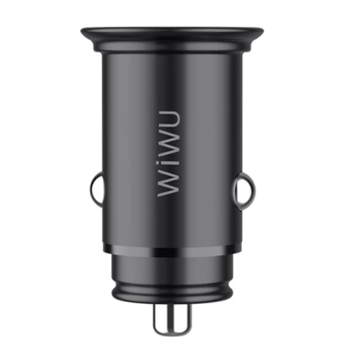 Зарядное устройство WIWU Car Charger 2xUSB-C PC400 40W Black: Кабель в комплекте отсутствует