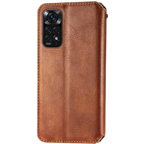 Аксессуар для смартфона Mobile Case Getman Cubic Brown for Xiaomi Redmi Note 11 / Note 11S: Материал искусcтвенная кожа и термополиуретан