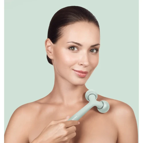 Электронный ультразвуковой ролик для лица и тела GESKE Sonic Facial&Body Roller 4в1 green фото 6