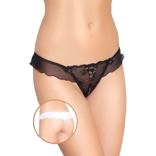 Женские стринги SoftLine G-String 2384, M/L (black)