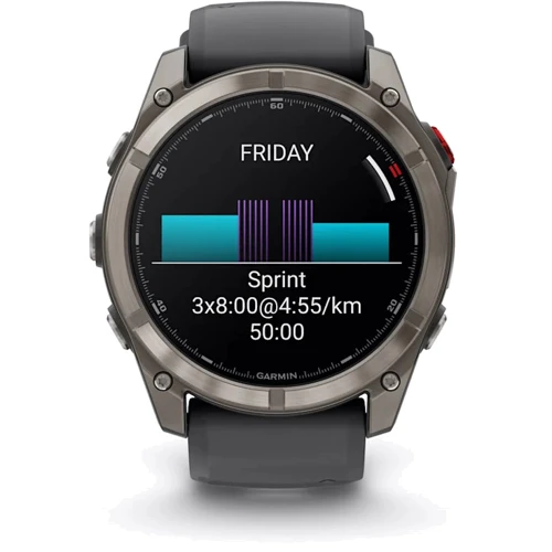 Смарт-часы Garmin Fenix 8 Pro AMOLED 51mm Sapphire Titanium with Graphite/Black Silicone Band (010-03199-11)