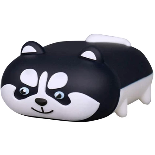 Чехол для наушников TPU Case Dogs Haski stands Black for Apple AirPods
